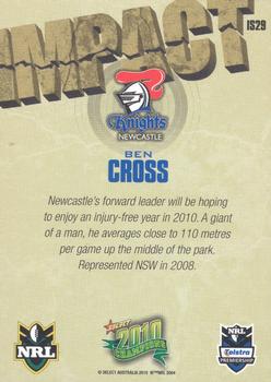 2010 NRL Champions - Impact Signature Gold #IS29 Ben Cross Back